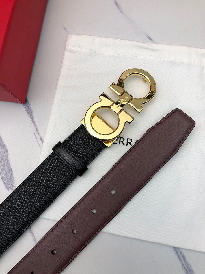 最高級フェラガモスーパーコピー フェラガモベルトコピー Salvatore Ferragamo リバーシブル レザー 本革 2520649 本革 ベルト メンズ ブランド - 画像 (4)