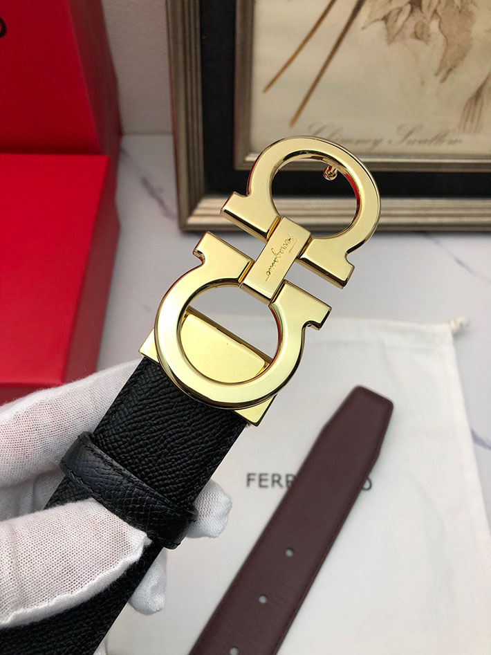 最高級フェラガモスーパーコピー フェラガモベルトコピー Salvatore Ferragamo リバーシブル レザー 本革 2520649 本革 ベルト メンズ ブランド - 画像 (3)