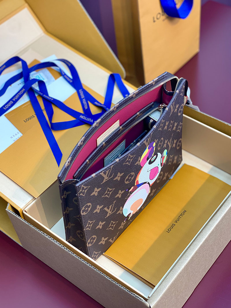 最高級ルイヴィトンスーパーコピー ルイヴィトンバッグコピー クラッチ モノグラム LV × TM トリオ・ポッシュ・トワレ M13746 - 画像 (8)