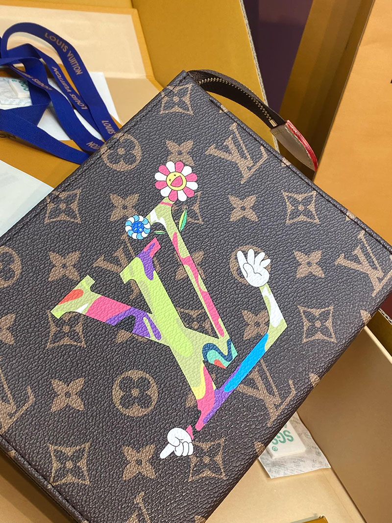 最高級ルイヴィトンスーパーコピー ルイヴィトンバッグコピー クラッチ モノグラム LV × TM トリオ・ポッシュ・トワレ M13746 - 画像 (4)