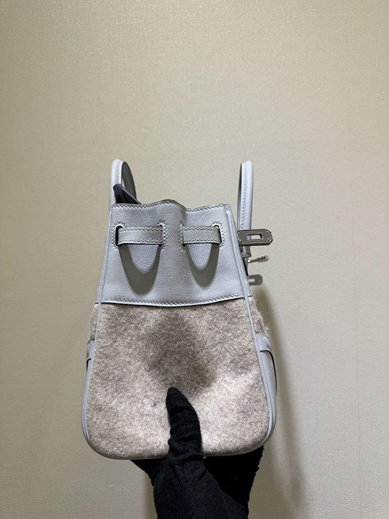 HERMES エルメス バーキン25 ゴーチーム ブルーグラシエ フェルト/スイフト シルバー金具 2520771 バーキン25 GO TEAM - 画像 (2)