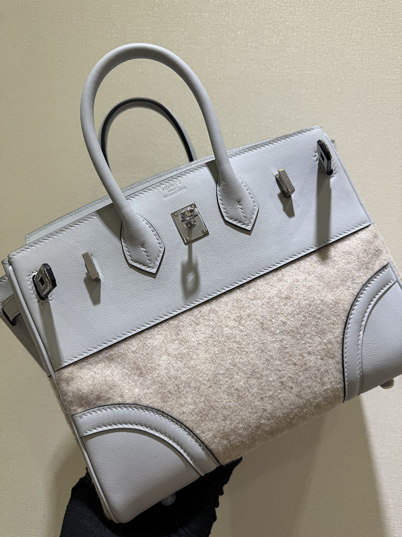 HERMES エルメス バーキン25 ゴーチーム ブルーグラシエ フェルト/スイフト シルバー金具 2520771 バーキン25 GO TEAM - 画像 (5)