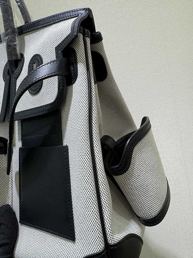 エルメス HERMES バーキン 35cm カーゴ エクリュ×クロ トワルゴエラン×スイフト シルバー金具 2520782 バーキン35 メンズ - 画像 (2)