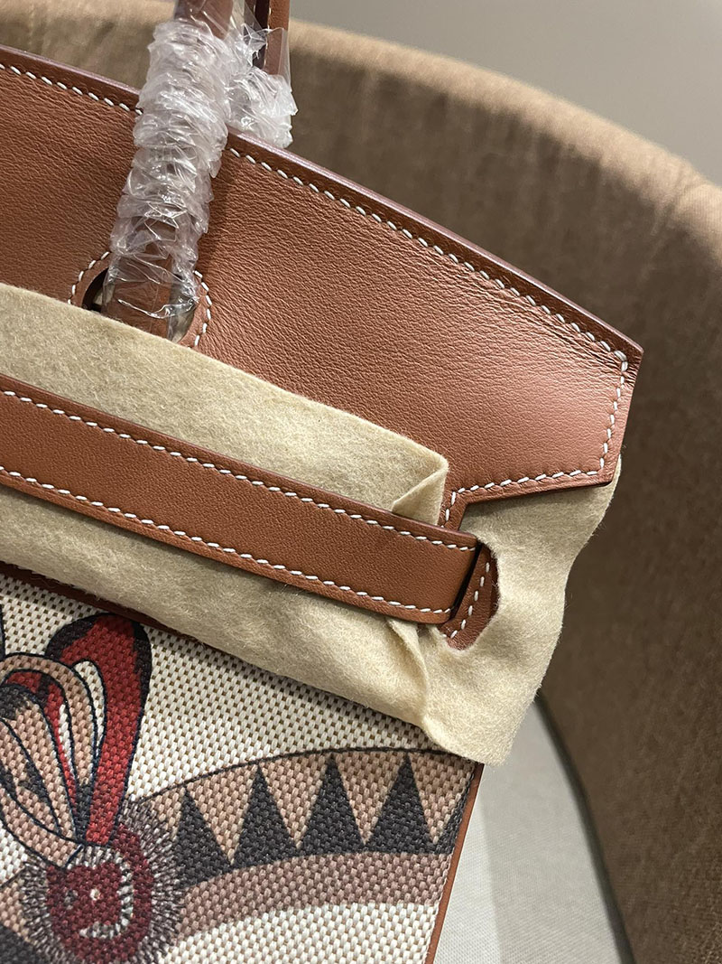 HERMES エルメス バーキン25 ゴールド トワルキャドリーユ×スイフト ゴールド金具 2520787 バーキン バッグ 値段 - 画像 (8)