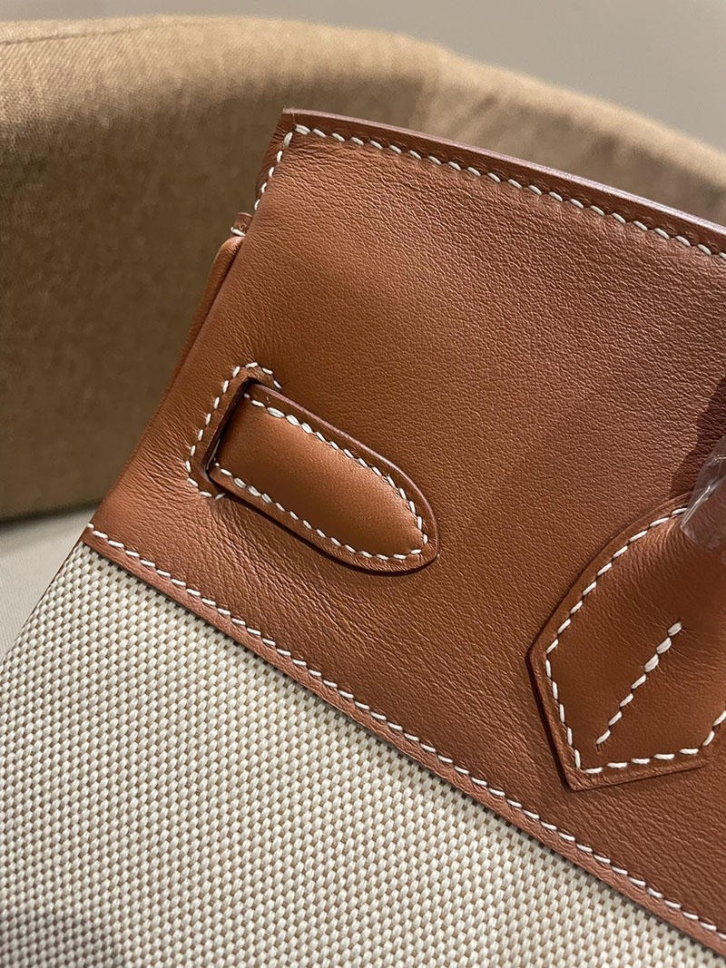 HERMES エルメス バーキン25 ゴールド トワルキャドリーユ×スイフト ゴールド金具 2520787 バーキン バッグ 値段 - 画像 (5)