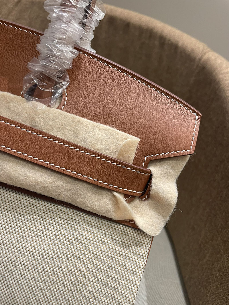 HERMES エルメス バーキン25 ゴールド トワルキャドリーユ×スイフト ゴールド金具 2520789 バーキン バッグ 値段 - 画像 (8)