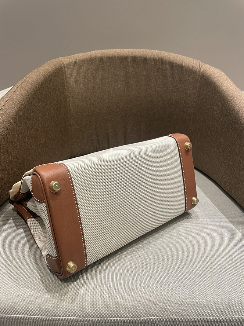 HERMES エルメス バーキン25 ゴールド トワルキャドリーユ×スイフト ゴールド金具 2520789 バーキン バッグ 値段 - 画像 (3)