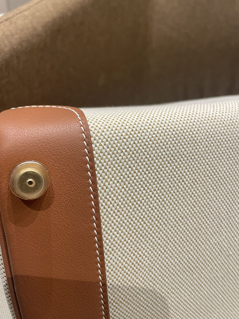 HERMES エルメス バーキン25 ゴールド トワルキャドリーユ×スイフト ゴールド金具 2520789 バーキン バッグ 値段 - 画像 (2)