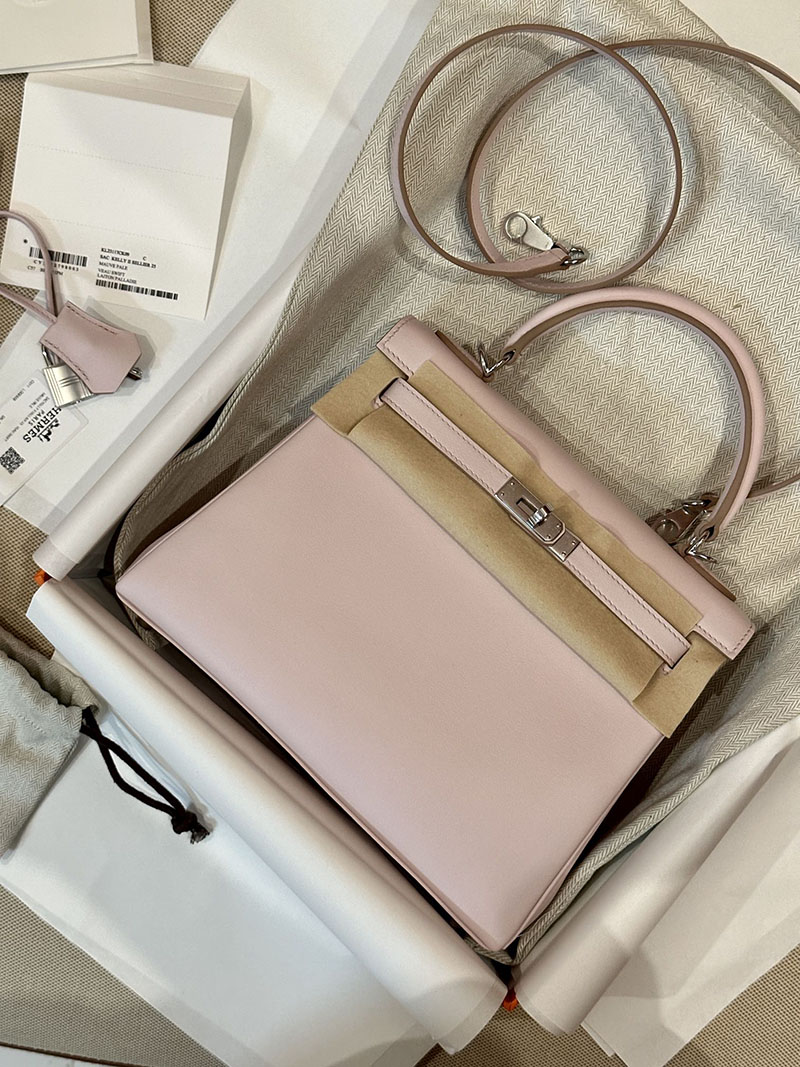 エルメス 専門店 おすすめ HERMES ケリー25 内縫い モーヴペール スイフト シルバー金具 2520834 ケリー25 欲しい - 画像 (7)