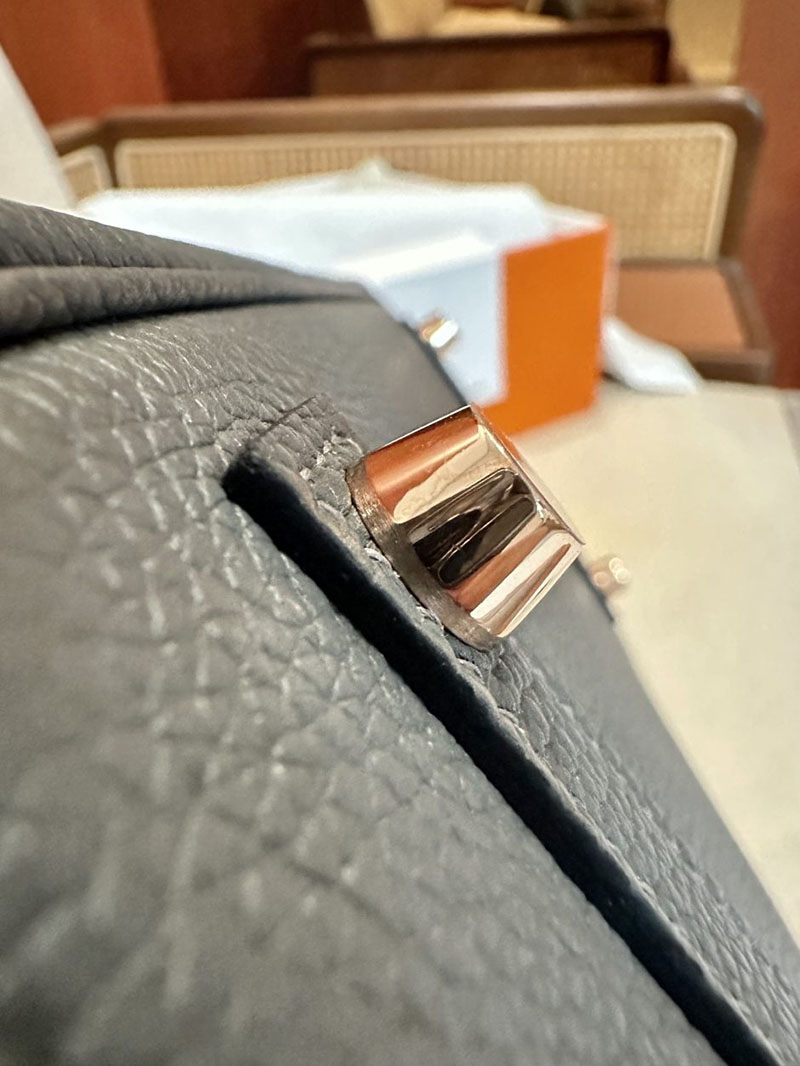 エルメス アウトレット 店舗 HERMES バーキン25 グラファイト トゴ ローズゴールド金具 2520854 バーキン25 人気色 - 画像 (7)