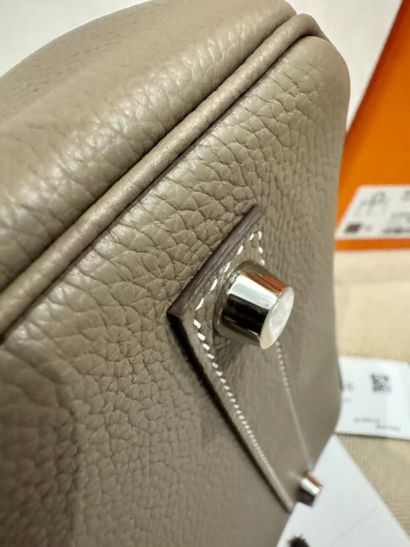 エルメス アウトレット 店舗 HERMES バーキン35 エトゥープ トゴ シルバー金具 2520863 エルメスバッグ 人気 - 画像 (4)