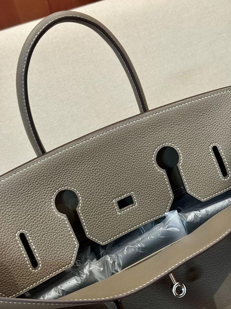 エルメス アウトレット 店舗 HERMES バーキン35 エトゥープ トゴ シルバー金具 2520863 エルメスバッグ 人気 - 画像 (2)