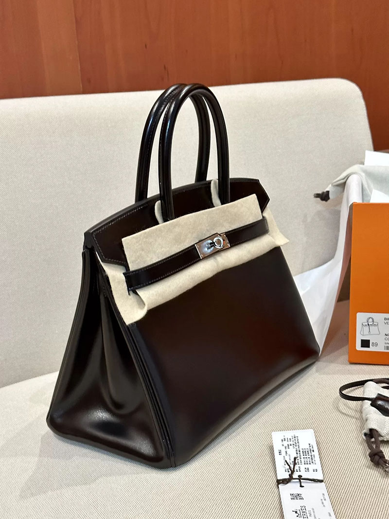 エルメス アウトレット 店舗 HERMES バーキン30 黒 ブラック ボックスカーフ シルバー金具 2520864 エルメス バーキン30 定価 - 画像 (16)