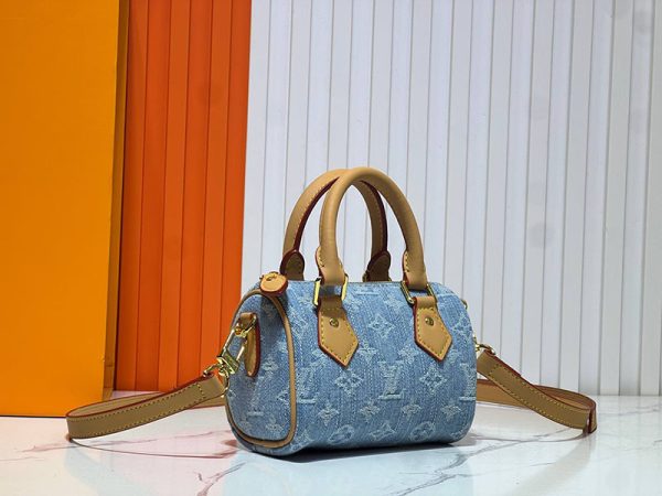ルイヴィトン モノグラム ナノ スピーディ ブルーデニム M81085 ボストンバッグ バッグレディース lv301002 N品 ルイヴィトン アウトレット 店舗 - 画像 (8)