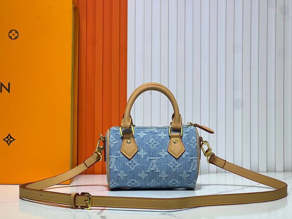 ルイヴィトン モノグラム ナノ スピーディ ブルーデニム M81085 ボストンバッグ バッグレディース lv301002 N品 ルイヴィトン アウトレット 店舗 - 画像 (5)