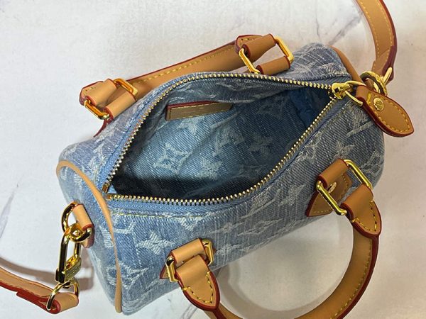 ルイヴィトン モノグラム ナノ スピーディ ブルーデニム M81085 ボストンバッグ バッグレディース lv301002 N品 ルイヴィトン アウトレット 店舗 - 画像 (3)