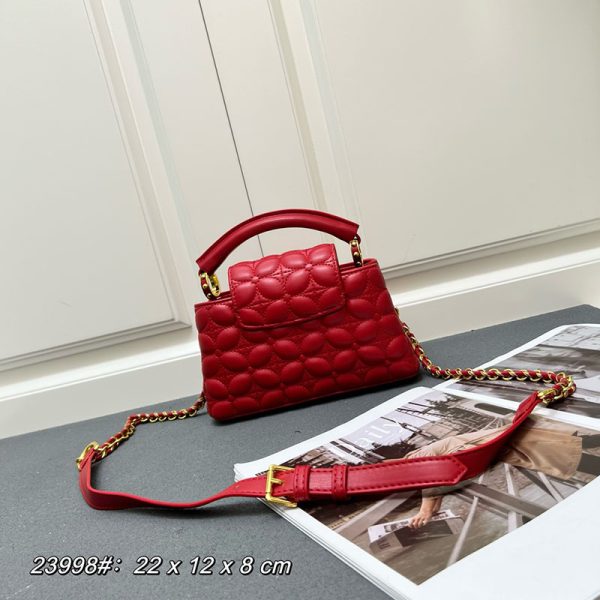 ルイヴィトン カプシーヌ EW MINI 2WAY ショルダーバッグ ハンドバッグ レッド lv301003 N品 ルイヴィトン カプシーヌミニ - 画像 (9)
