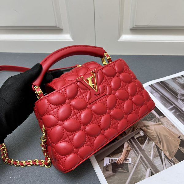 ルイヴィトン カプシーヌ EW MINI 2WAY ショルダーバッグ ハンドバッグ レッド lv301003 N品 ルイヴィトン カプシーヌミニ - 画像 (8)