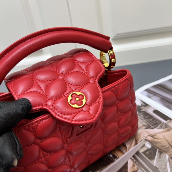 ルイヴィトン カプシーヌ EW MINI 2WAY ショルダーバッグ ハンドバッグ レッド lv301003 N品 ルイヴィトン カプシーヌミニ - 画像 (6)