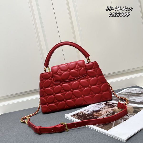 ルイヴィトン カプシーヌ MM レディース レッド ハンドバッグ lv301004 N品 カプシーヌmm ヴィトン - 画像 (9)