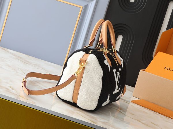 ルイヴィトン LV Ski スピーディ･バンドリエール 25 ホワイト/ブラック M23468 牛革 lv301019 N品 ルイヴィトンスピーディ25人気 - 画像 (9)