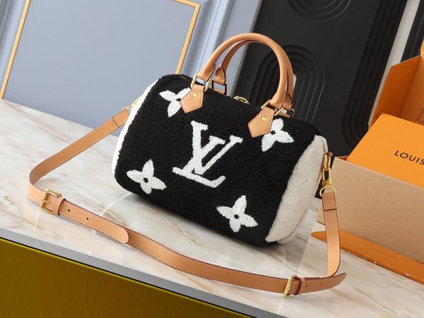 ルイヴィトン LV Ski スピーディ･バンドリエール 25 ホワイト/ブラック M23468 牛革 lv301019 N品 ルイヴィトンスピーディ25人気 - 画像 (8)