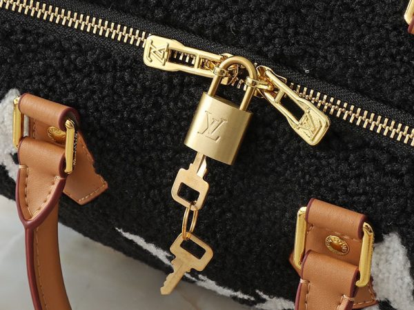 ルイヴィトン LV Ski スピーディ･バンドリエール 25 ホワイト/ブラック M23468 牛革 lv301019 N品 ルイヴィトンスピーディ25人気 - 画像 (5)