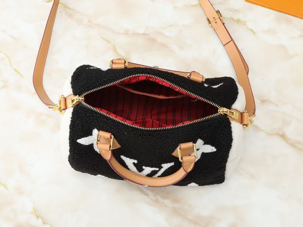 ルイヴィトン LV Ski スピーディ･バンドリエール 25 ホワイト/ブラック M23468 牛革 lv301019 N品 ルイヴィトンスピーディ25人気 - 画像 (2)