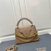 ルイヴィトン カプシーヌ MM 2way ショルダー ハンドバッグ 斜め掛け トリヨンレザー ブラウン ゴールド金具 lv301026 ルイヴィトン カプシーヌ 人気 - 画像 (9)
