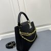 ルイヴィトン カプシーヌ MM 2way ショルダー ハンドバッグ 斜め掛け トリヨンレザー ブラック ゴールド金具 lv301027 ヴィトン カプシーヌ 新作 - 画像 (7)