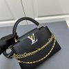 ルイヴィトン カプシーヌ MM 2way ショルダー ハンドバッグ 斜め掛け トリヨンレザー ブラック ゴールド金具 lv301027 ヴィトン カプシーヌ 新作 - 画像 (6)