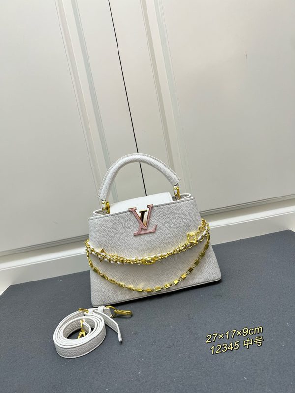 ルイヴィトン カプシーヌ BB ハンドバッグ 斜め掛け トリヨンレザー ホワイト M12345 lv301031 N品 ルイヴィトン 普段使い バッグ - 画像 (2)