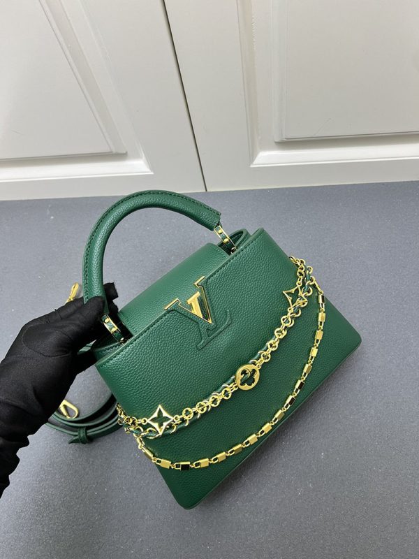 ルイヴィトン カプシーヌ BB ハンドバッグ 斜め掛け トリヨンレザー グリーン M12345 lv301033 N品 ルイヴィトン バッグ レディース 新作 - 画像 (5)