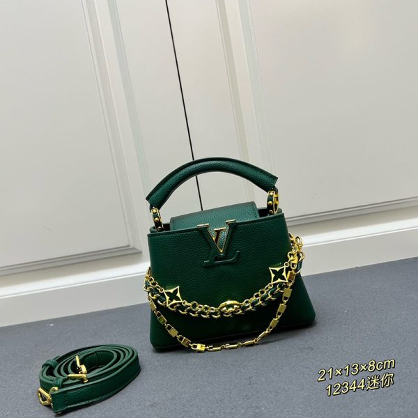 ルイヴィトン カプシーヌ mini グリーン M12344 トリヨンレザー lv301034 N品 ルイヴィトン 斜めがけ レディース 廃盤 - 画像 (9)