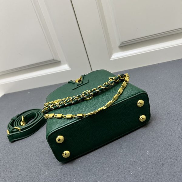 ルイヴィトン カプシーヌ mini グリーン M12344 トリヨンレザー lv301034 N品 ルイヴィトン 斜めがけ レディース 廃盤 - 画像 (5)