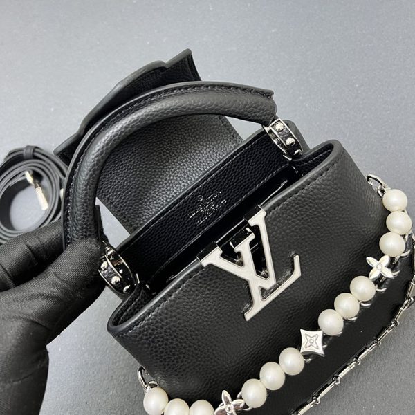 ルイヴィトン カプシーヌ mini ブラック M12344 トリヨンレザー lv301035 N品 ルイヴィトン 斜めがけ レディース 廃盤 - 画像 (3)