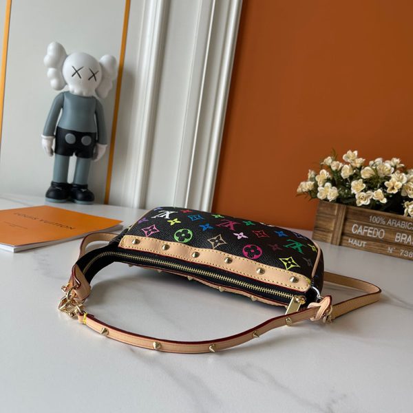 ルイヴィトン ポシェット・アクセソワール バッグ モノグラム・マルチカラー M92648 ノワール N品 - 画像 (4)