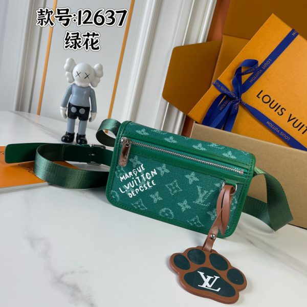 ルイヴィトン ボスフォール・ウェアラブル ウォレット モノグラム・ヘリテージ "グリーン" M12637 N品 - 画像 (2)