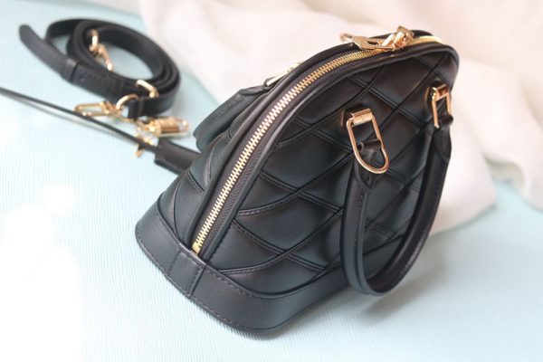 ルイヴィトン アウトレット 店舗 VUITTON ナノ･アルマ ハンドバッグ M83048 マルタージュ ブラック 黒 N品 - 画像 (4)