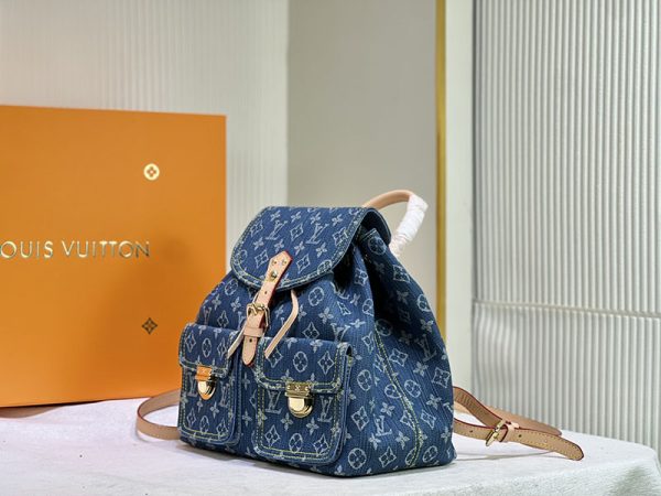 ルイヴィトン モノグラム デニム サックアドGM M95056 リュックサック デニム レディース - 画像 (8)