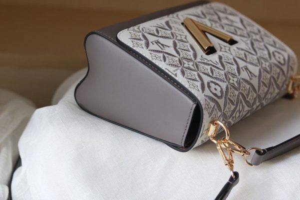 ルイヴィトン アウトレット 店舗 VUITTON ショルダーバッグ Since 1854 ツイストMM lv301151 グレー N品 ショルダーバッグ レディース 斜めがけ 人気 - 画像 (3)