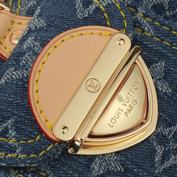 ルイヴィトン ナノ スピーディ M82950 モノグラムデニム モノグラムデニム 2WAYバッグ ゴールド金具 - 画像 (5)