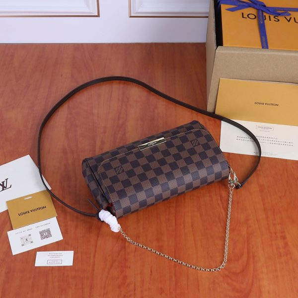 ルイヴィトン N41129 ダミエ・エベヌ フェイボリットMM ショルダーバッグ 2WAYバッグ N品 - 画像 (7)