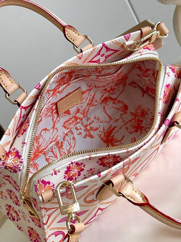 LOUIS VUITTON オンザゴー EW モノグラム・タイル キャンバス コーラル M25318 ルイヴィトン 超N品 - 画像 (3)