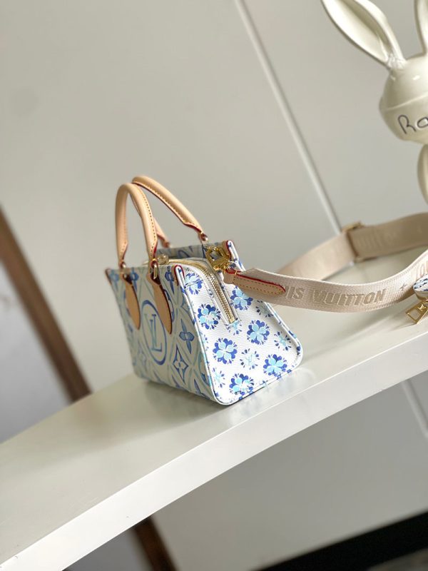 LOUIS VUITTON オンザゴー EW モノグラム・タイル キャンバス ラグーン ブルー lv301180 超N品 ルイヴィトンミニトートバッグ - 画像 (9)