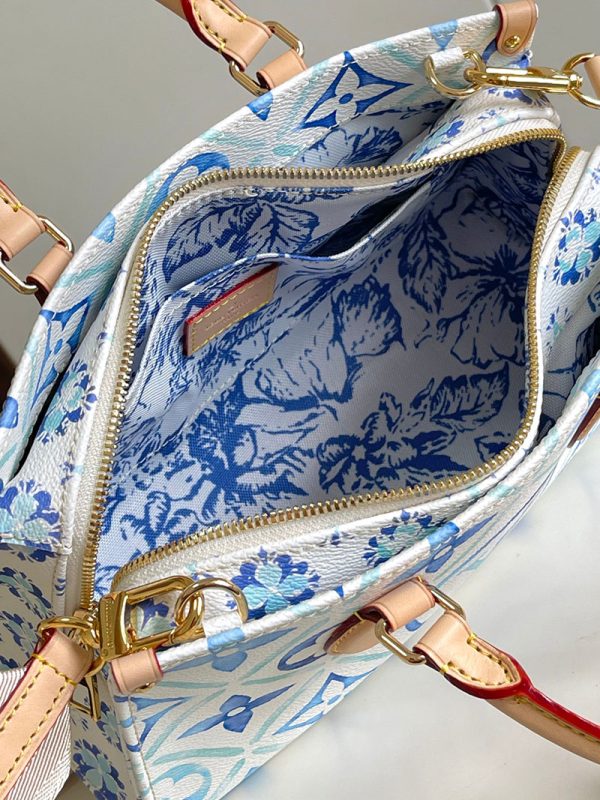 LOUIS VUITTON オンザゴー EW モノグラム・タイル キャンバス ラグーン ブルー lv301180 超N品 ルイヴィトンミニトートバッグ - 画像 (3)