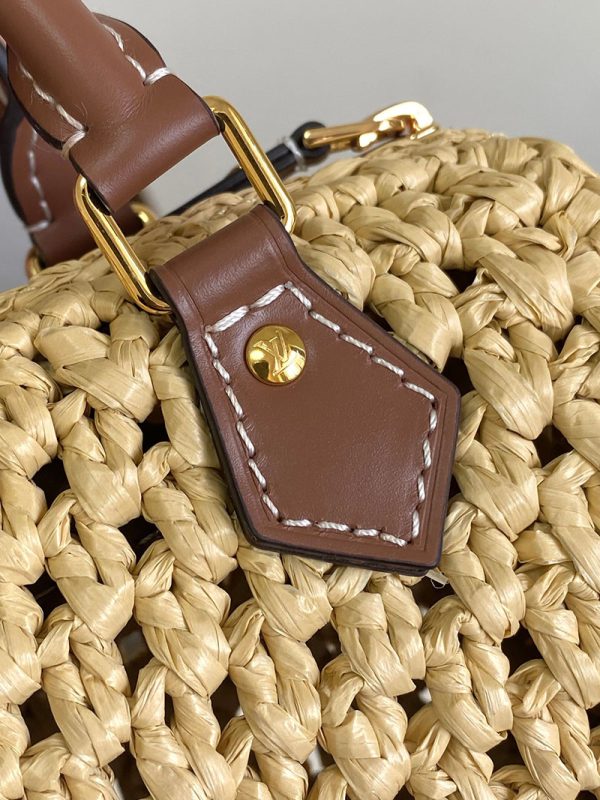 LOUIS VUITTON ナノ･スピーディ M83525 ナチュラル タン ラフィア 2WAY ハンドバッグ／ショルダーバッグ レディース - 画像 (4)
