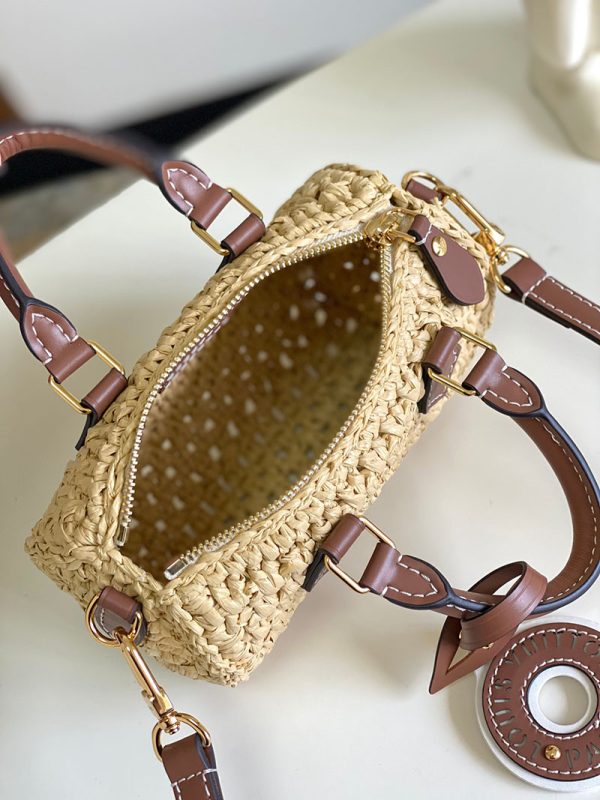 LOUIS VUITTON ナノ･スピーディ M83525 ナチュラル タン ラフィア 2WAY ハンドバッグ／ショルダーバッグ レディース - 画像 (2)