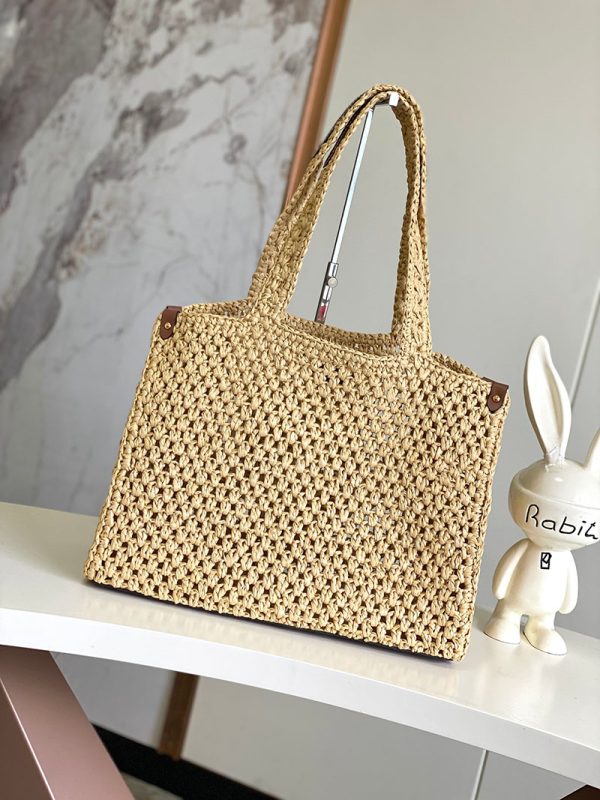 LOUIS VUITTON オンザゴー MM M24723 ルイヴィトン トートバッグ 限定 ナチュラル タン ナチュラルラフィア 超N品 - 画像 (8)