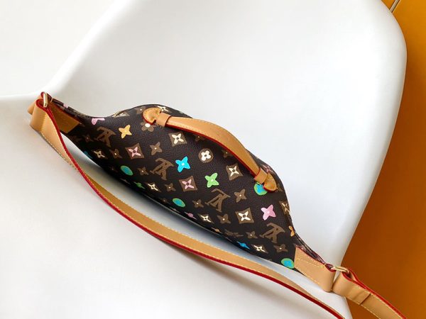 LOUIS VUITTON ルイヴィトン M24858 ラッシュ・バムバッグ モノグラム･クラギー ブラウン 超N品 - 画像 (7)
